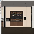 Modern Wine Cabinet Interior With Wooden Frame LED Lighting And Wine Bottles