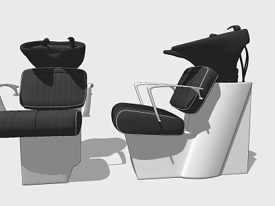 Modern Black Leather Massage Chair With Ergonomic Design And Comfortable Armrests 3d model