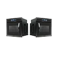 Modern Black Built in Kitchen Ovens With Digital Display And Stainless Steel Handles