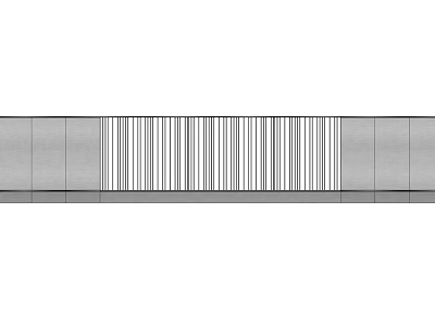 Modern Feature Wall Design With Vertical Stripes And Gray Panel Sections 3d model