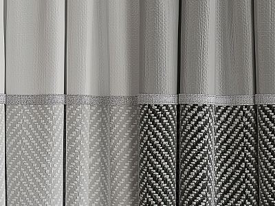 Modern Curtain Fabric Curtain 3d model