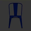 Blue Modern Metal Single Chair With Simple Design And Smooth Curved Lines For Home Use
