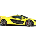 Yellow Sports Car With Sleek Design Black Accents And Aerodynamic Body