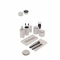 Marble Daily Washing Bathroom Accessories With Pump Bottle Soap Dish Brush Holder And Storage Jars