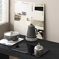 Induction Cooker Combination Simple Teapot Kitchenware 3d model