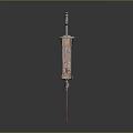 Stainless Steel Medical Syringe Equipment with Graduated Scale Red Liquid and Needle