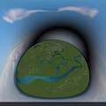 Birds Eye View Urban Planning With Green Spaces River Systems And Road Networks