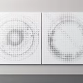 Stylish White Wainscoting Panels with Circular Dot Patterns for Interior Wall Design
