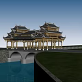Wind and Rain Bridge 3d model