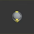 Modern Metallic Lighting Fixture Combination With Gray Yellow Design And Dome Shaped Elements