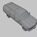 Silver Four Door SUV With Roof Rack Classic Design And Large Wheels