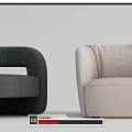 Modern Poliform Single Sofa 3d model