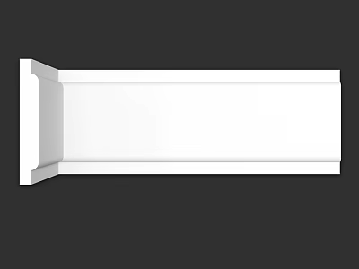 White Decorative Architectural Molding with Clean Lines for Interior Use 3d model