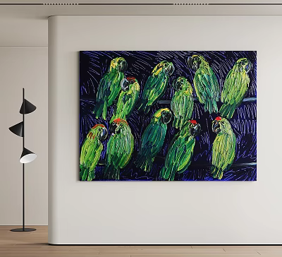 Modern Animal Painting Decorative Painting 3d model