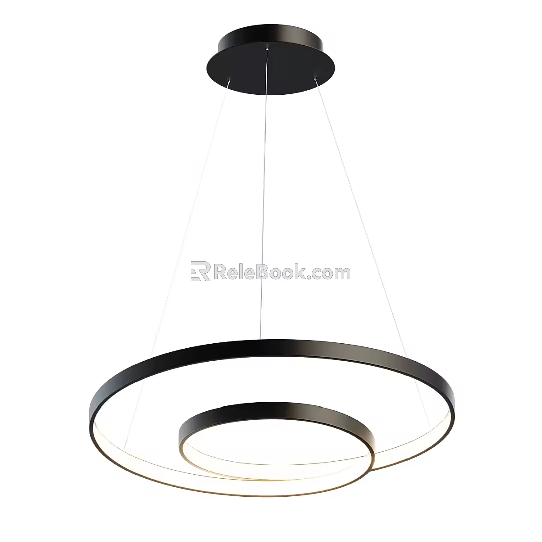 Modern Minimalist Chandelier Simple Chandelier 3d model