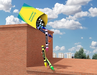 Modern Crayon 3d model