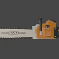 Heavy Duty Industrial Chainsaw with Orange Black Design Ergonomic Handle and Sharp Chain