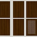 Dark Brown Wooden Door Panels With Various Styles And Design Details