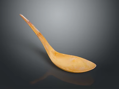 Handcrafted Wooden Spoon With Natural Wood And Smooth Finish For Kitchen Cooking 3d model
