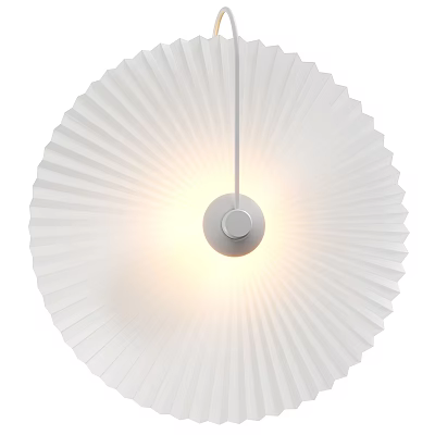 Modern White Fan Shaped Wall Lamp With Soft Glow And Minimalist Design 3d model
