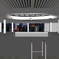 Modern Indoor Swimming Pool Interior Design With Stylish Ceiling Lighting And Poolside Lounge Chairs