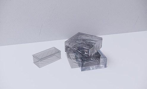 Modern glass brick 3d model