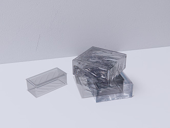 Modern glass brick 3d model