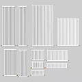 Modern Home Heating Radiators With Various Stylish Designs For Interior Use 3d model