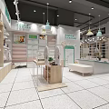 Modern Department Store Kids Section with Clothing Racks Teddy Bears and Display Tables Plants