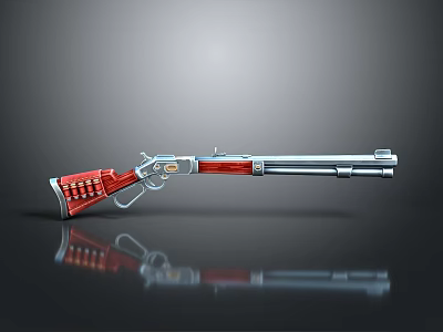 rifle semi-automatic rifle combat rifle battle rifle carbine war rifle attack rifle 3d model