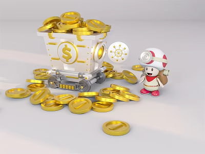 Modern Ornaments Tide Play Super Mario Mei Chen Ornaments Cartoon 3d model