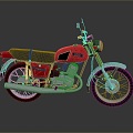 Motorcycle Two-wheeled Motorcycle Cross-country Motorcycle Road Race Motorcycle Motor Vehicle Transport 3d model