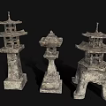 Traditional Stone Wood Decorative Lanterns With Carved Details And Three Classic Styles