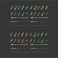 Colorful Small Toy Cars Arranged In Rows With Various Colors On Dark Background