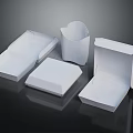 White Paper Boxes For Household Supplies With Various Shapes And Storage Design