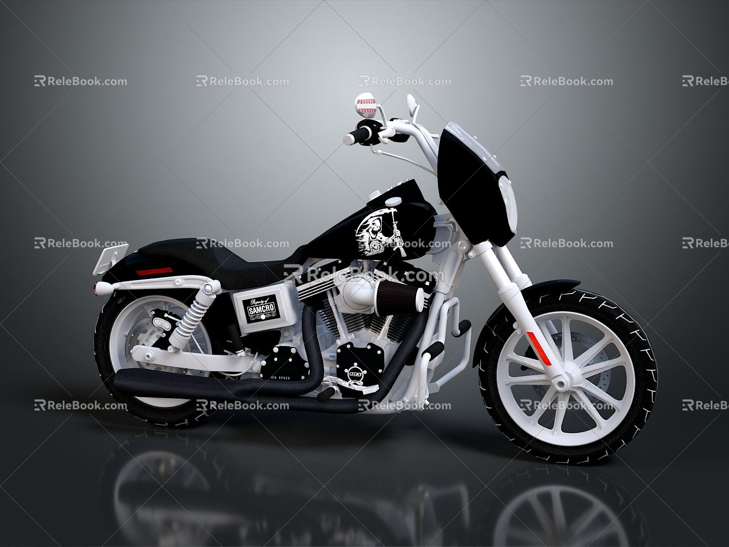 Modern motorcycle two-wheeled motorcycle off-road motorcycle road racing motorcycle 3d model