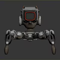 Robot Assistant Small Robot Butler Robot Butler Figure Game Figure 3d model