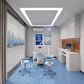 Modern Dental Clinic Exterior Design With Glass Doors And Waiting Area Signage