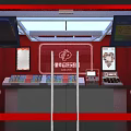 Red Container Building Lottery Kiosk Design With Exterior Structure And Interior 3d model