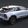 Cadillac White Electric SUV with Modern Design Sleek Body and LED Headlights