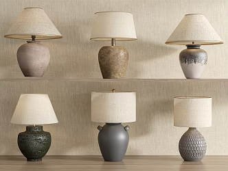 Chinese Table Lamp New Chinese Table Lamp Song's Aesthetic Table Lamp Decorative Table Lamp Bedroom Study Table Lamp 3d model