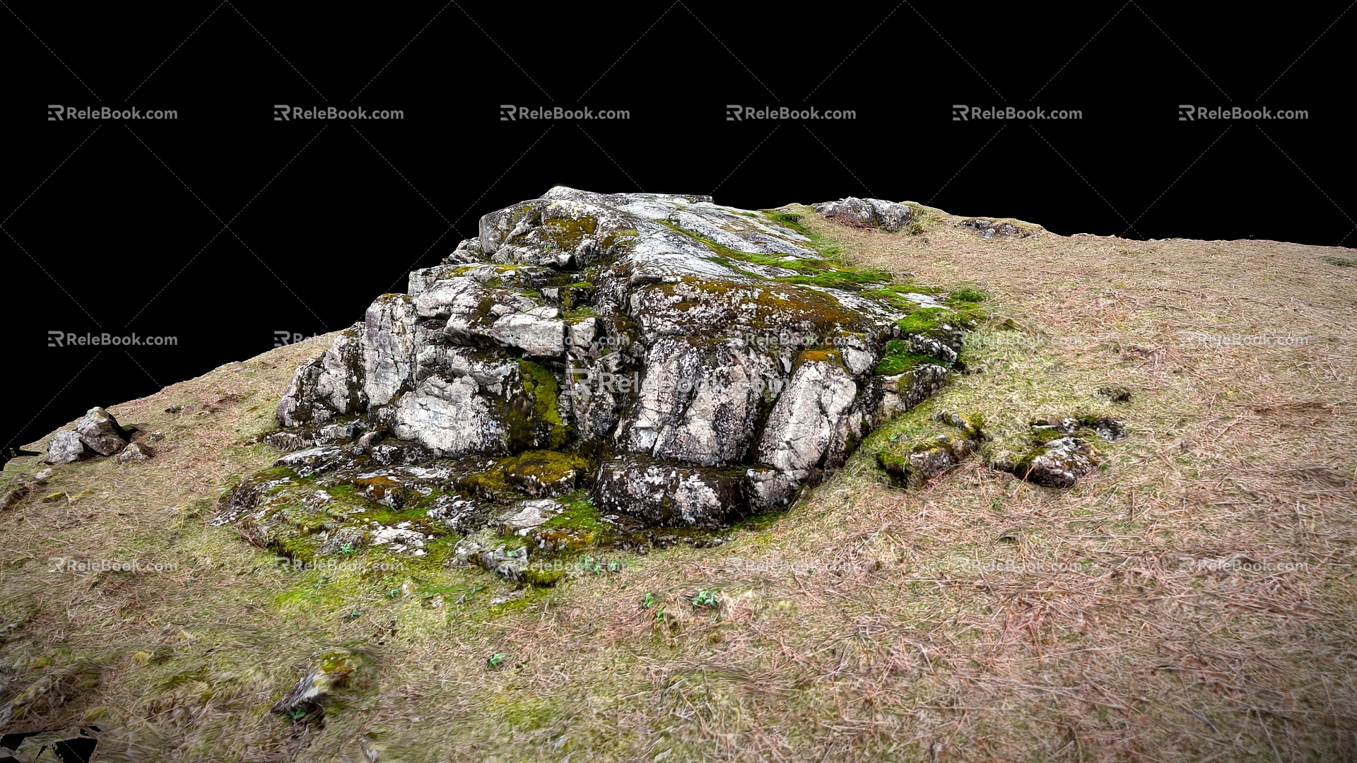 Low-lying Cliff Terrain Mountain Stone Block Ground Cliff Stone 3d model