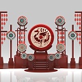 US Chen DP Point Spring Festival Small Stage Activity Stage National Style US Chen 3d model