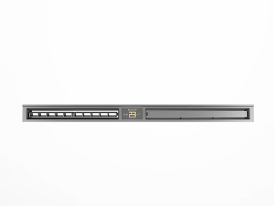 Gray Network Storage Device With Multiple Ports And Expansion Slots 3d model
