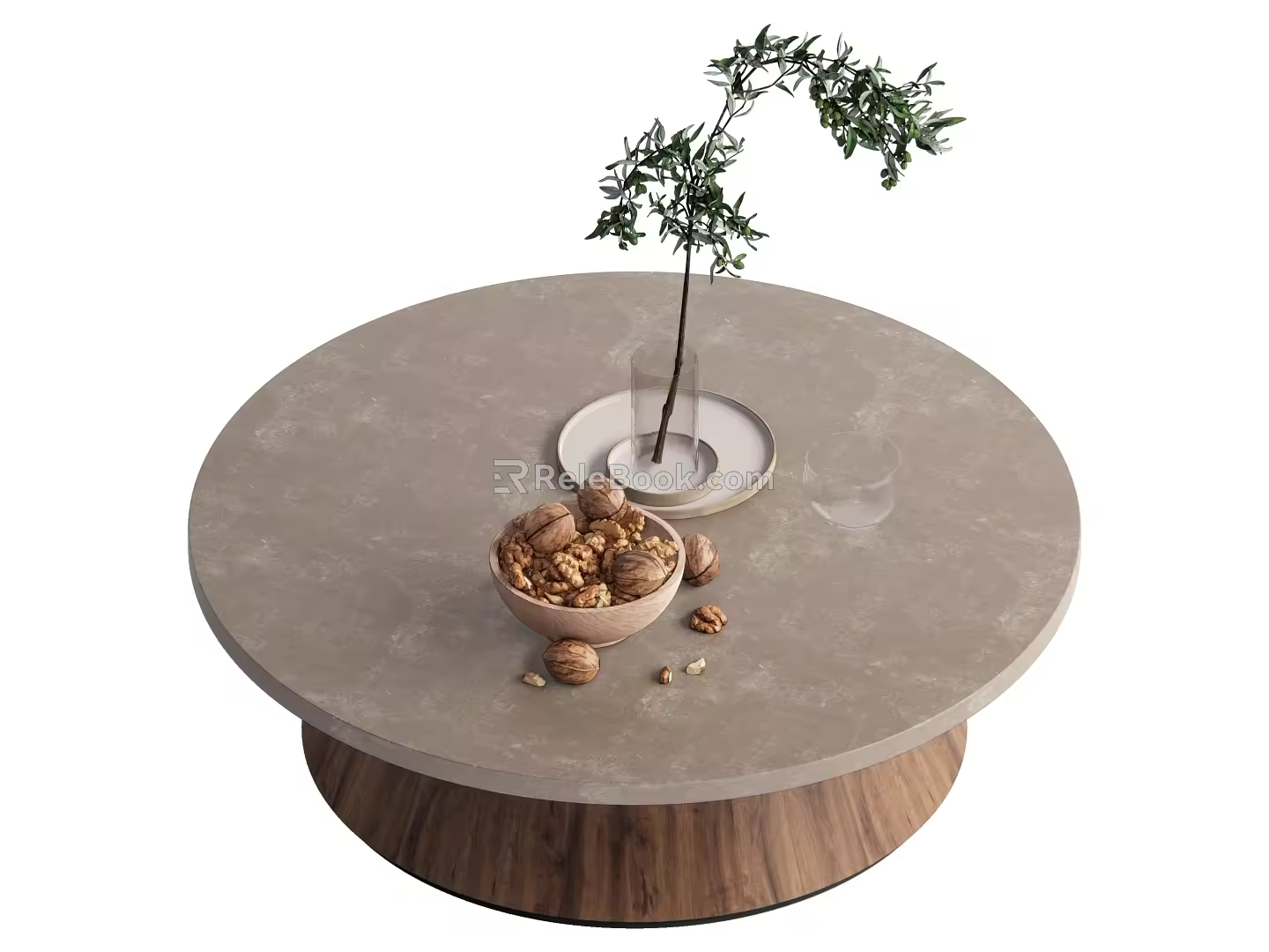Quiet Wind Tea Table Round Tea Table 3d model