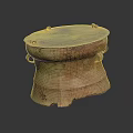 Ancient Bronze Vessel With Lid Ring Handles And Ornate Surface Design