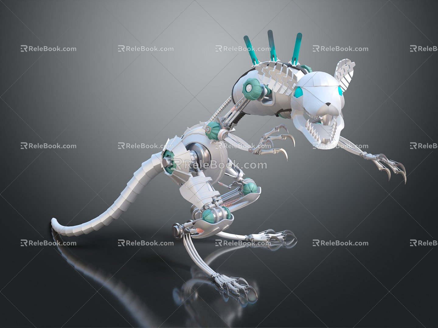 Modern Robot Science Fiction Dinosaur Mechanical Dinosaur Mechanical Dragon Machine Dinosaur 3d model