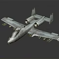 Silver Gray Military Twin Engine Attack Aircraft With Mounted Weapons And 3D Rendered Design