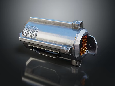 Smart Machine Metallic Component With Industrial Structural Design And Heat Dissipation Structure 3d model