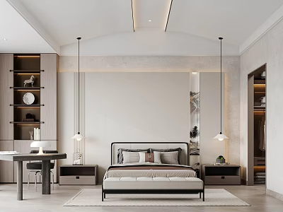 Modern Light Luxury Living And Dining Room With Soft Warm Bright Spacious Interior Design 3d model